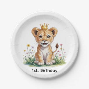Royal Baby Lion 1. Geburtstagsfeier Pappteller
