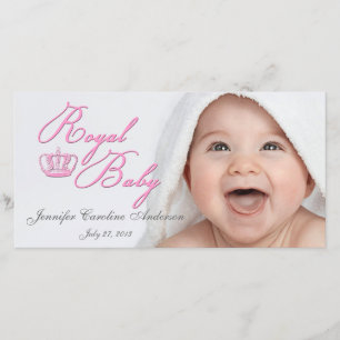 Royal Baby Pink mit Krone Ankündigung