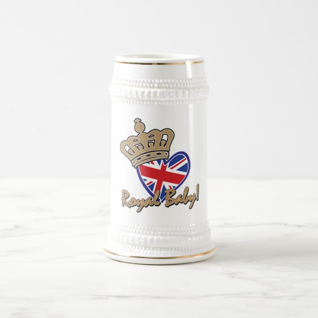 Royal Baby UK Heart Flag Bierglas (Mittel)