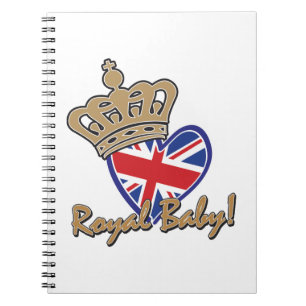 Royal Baby UK Heart Flag Notizblock