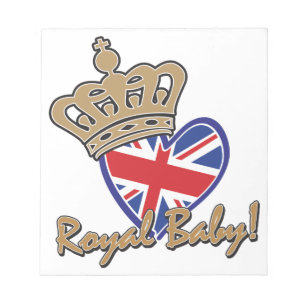 Royal Baby UK Heart Flag Notizblock