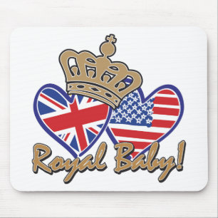 ROYAL-BABY-USA-UK-With Crown Mousepad