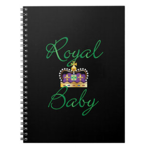 Royal Baby with Purple and Gold Crown Notizblock