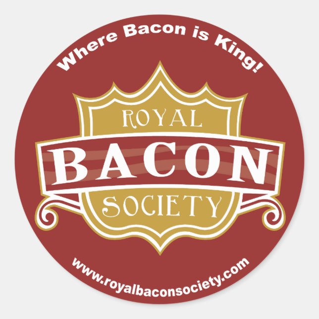 Royal Bacon Society Round Stickers (Vorderseite)