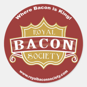 Royal Bacon Society Round Stickers