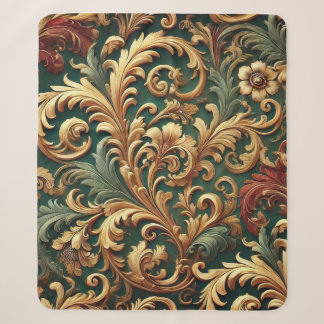 Royal Baroque Floral Pattern Sherpadecke