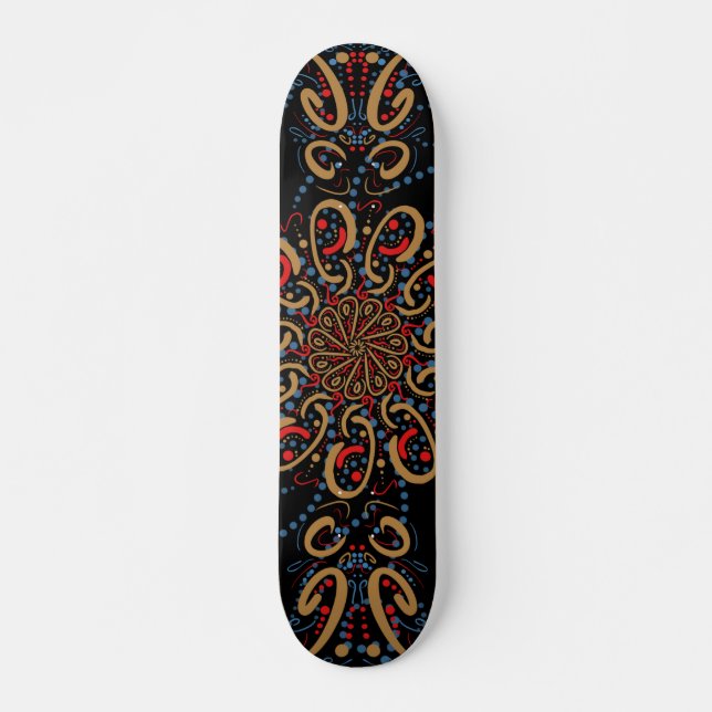 Royal Batik Floral Artistic Skateboard (Vorne)