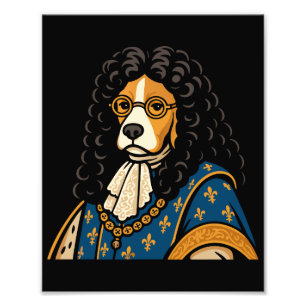 Royal Beagle Dog Seine Majestät Fluffness Fotodruck