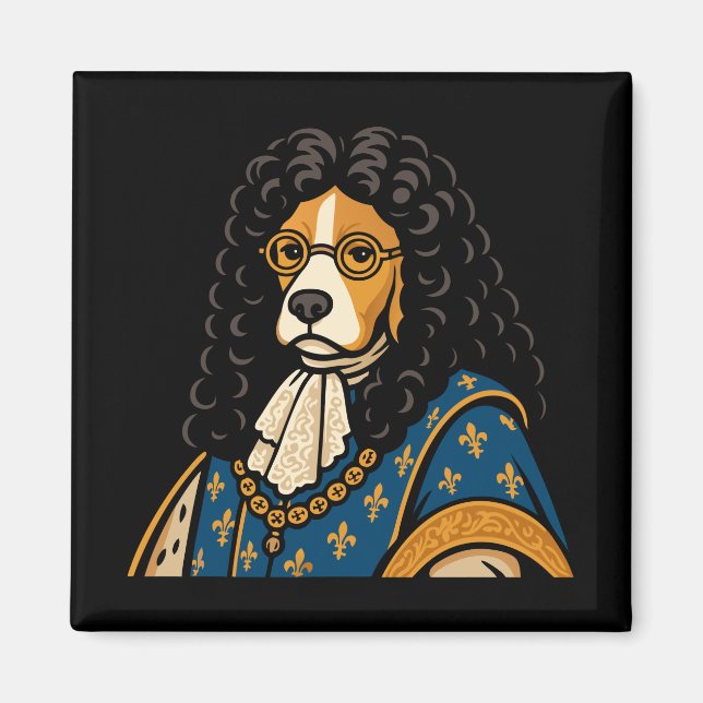 Royal Beagle Dog Seine Majestät Fluffness Magnet (Vorne)