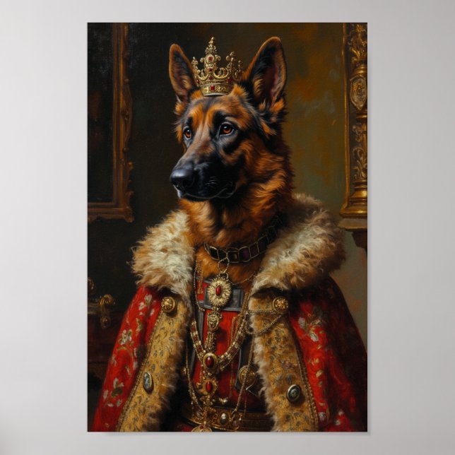 Royal Belgian Shepherd Portrait Poster (Vorne)