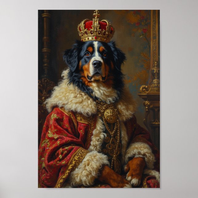 Royal Bernese Mountain Dog Portrait Poster (Vorne)