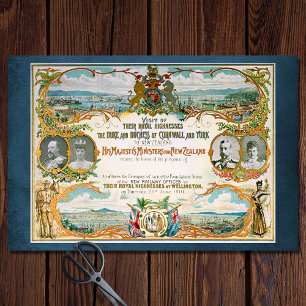Royal Besuch Historic Ephemera Dekoupage Seidenpapier