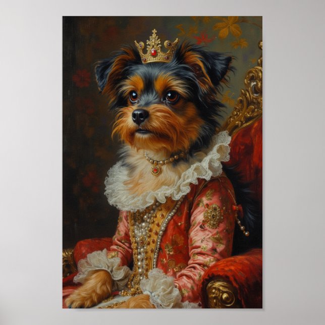 Royal Biewer Terrier Portrait Poster (Vorne)