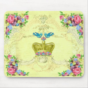Royal Birds Floral Computer Mousepad