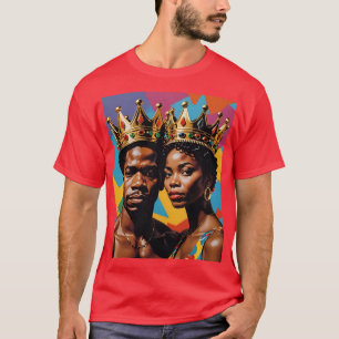 Royal Black Liebe Crowned Couple T-Shirt