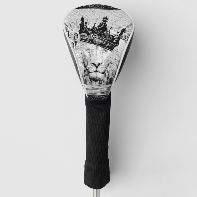 Royal black Lyon  Golf Headcover (Vorderseite)