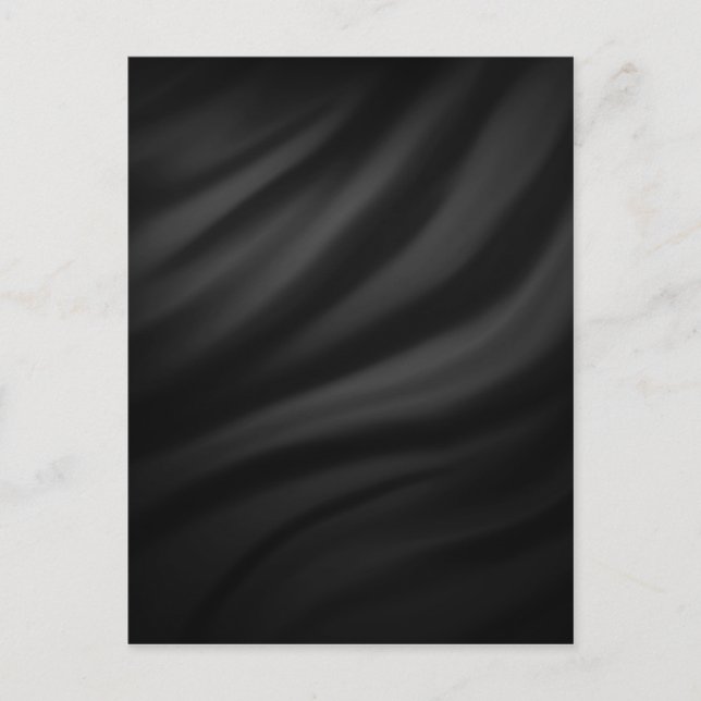 Royal Black Velvet Seide elegant elegant elegant Postkarte (Vorderseite)