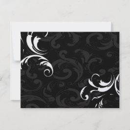 Royal Black Wirbel Wedding RSVP