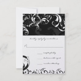 Royal Black Wirbel Wedding RSVP