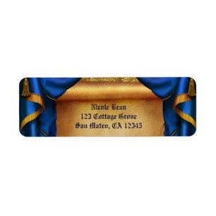 Royal Blau & Goldene Dekorationsgardinen Hochzeits