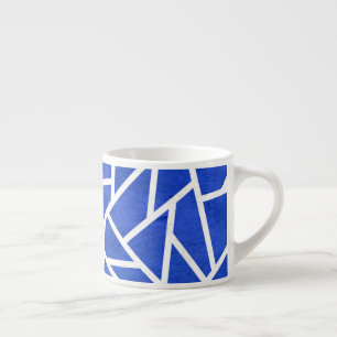 Royal-Blau-Weiß-Mosaik Espressotasse