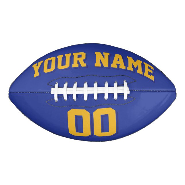 ROYAL BLAUE GOLD UND NAVY Custom Football (Vorderseite)