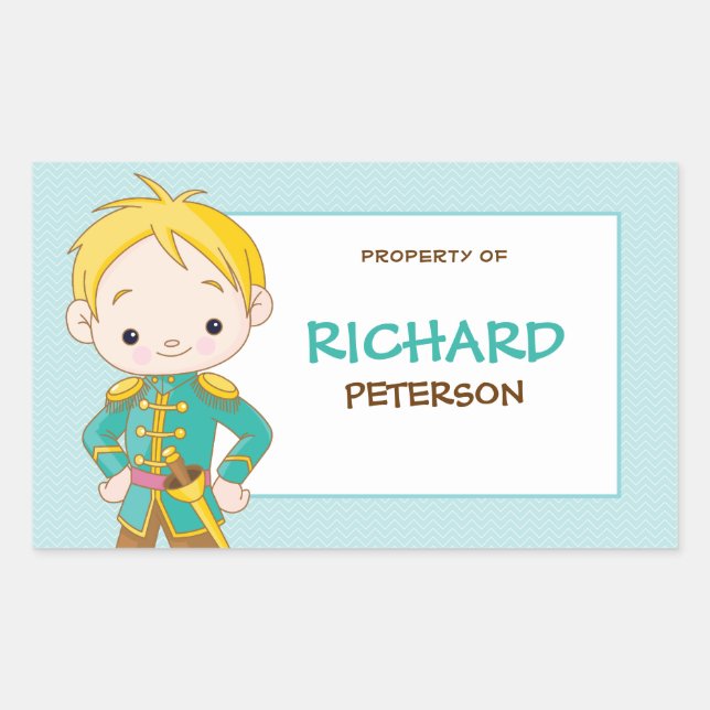 Royal Blonde Prince Book Label / Gift Tag Sticker (Vorderseite)