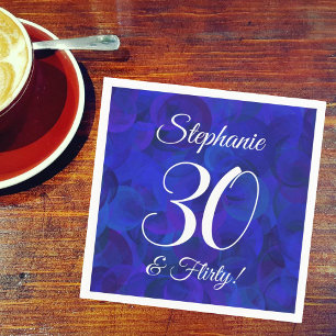 Royal Blue 30 und Kokette Geburtstagsparty Serviette
