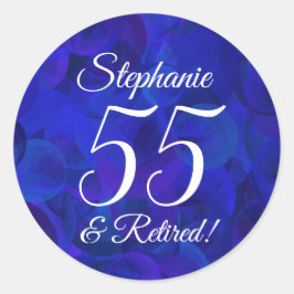 Royal Blue 55 und Rentenkasse Runder Aufkleber