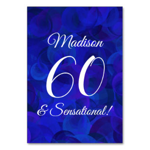 Royal Blue 60 & Sensational Birthday Party Tischnummer