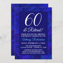 Royal Blue 60 und Party für Rentenersatz Einladung