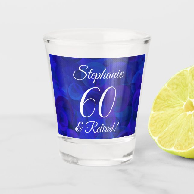 Royal Blue 60 und Rentabilitation Schnapsglas (Vorderseite)