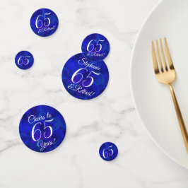 Royal Blue 65 und Party für Rentenersatz Konfetti