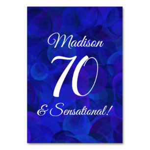 Royal Blue 70 & Sensational Birthday Party Tischnummer