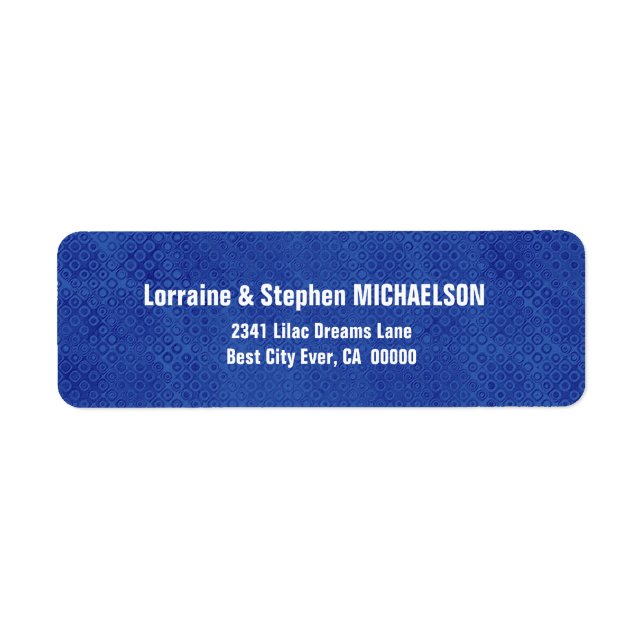 Royal Blue and Black Modern Op Art Dots S317 (Vorne)