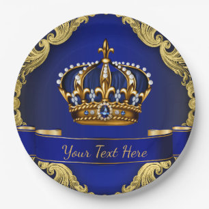 Royal Blue and Gold Crown Prince King Pappteller