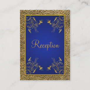 Royal Blue and Gold Enclosure Card Begleitkarte