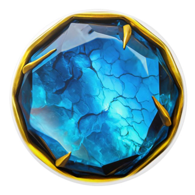 Royal Blue and Gold Juwelier Stone Keramikknauf (Vorderseite)