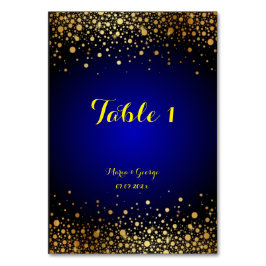 Royal Blue and Gold Popular Wedding Tischnummern