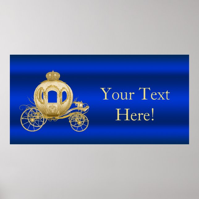 Royal Blue and Gold Prince Baby Dusche Poster (Vorne)