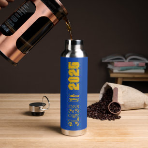 Royal Blue and Gold School Colors Class Year Trinkflasche