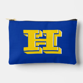 Royal Blue and Gold Team Pride Monogram Zubehörtasche