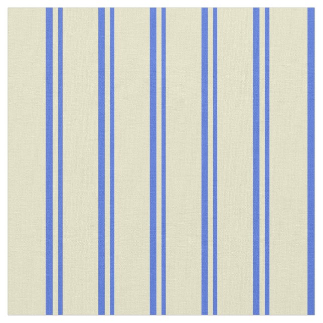 Royal Blue and Pale Goldenrod Pattern Stoff (Nahaufnahme)