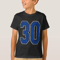 Royal Blue and White Number 30 Jersey Player Unifo