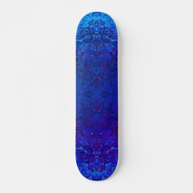 Royal Blue Aquamarin Gemstone Skateboard (Vorne)