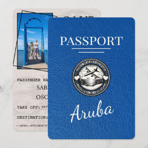 Royal Blue Aruba Reisepass Save The Date