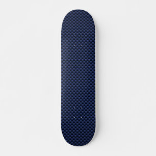 Royal Blue Automotive Carbon Fiber Weave Style Skateboard