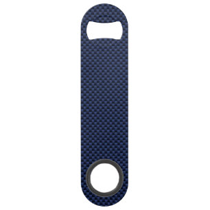 Royal Blue Automotive Carbon Fibre Decor Print Speed Flaschenöffner