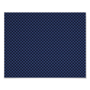 Royal Blue Automotive Carbon Fibre Weave Print Fotodruck