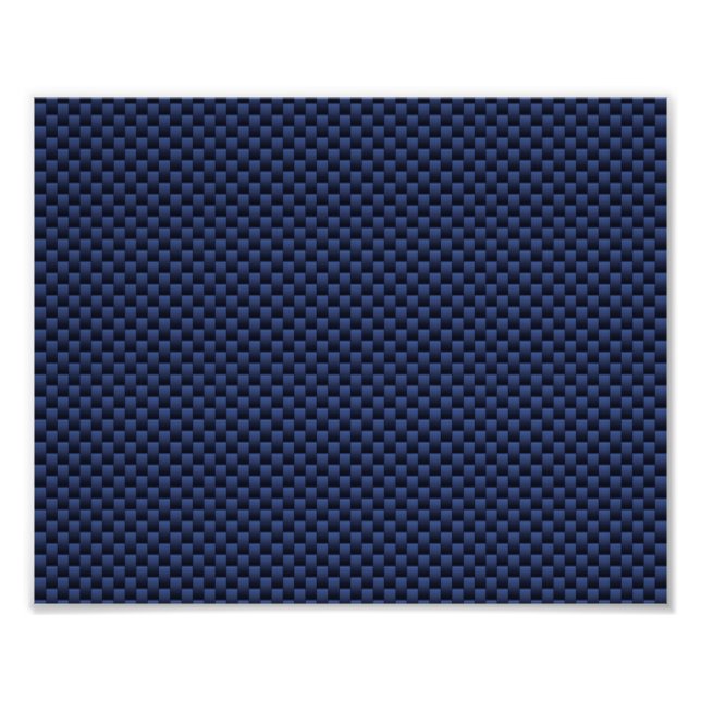 Royal Blue Automotive Carbon Fibre Weave Print Fotodruck (Vorne)